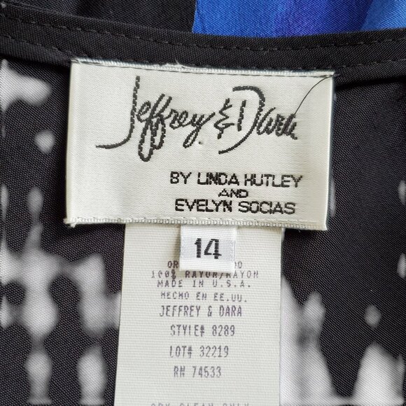 Vintage JEFFREY & DARA Hawaiian Tropical Shift Dress Women's 14 Floral Rayon USA - Picture 2 of 12